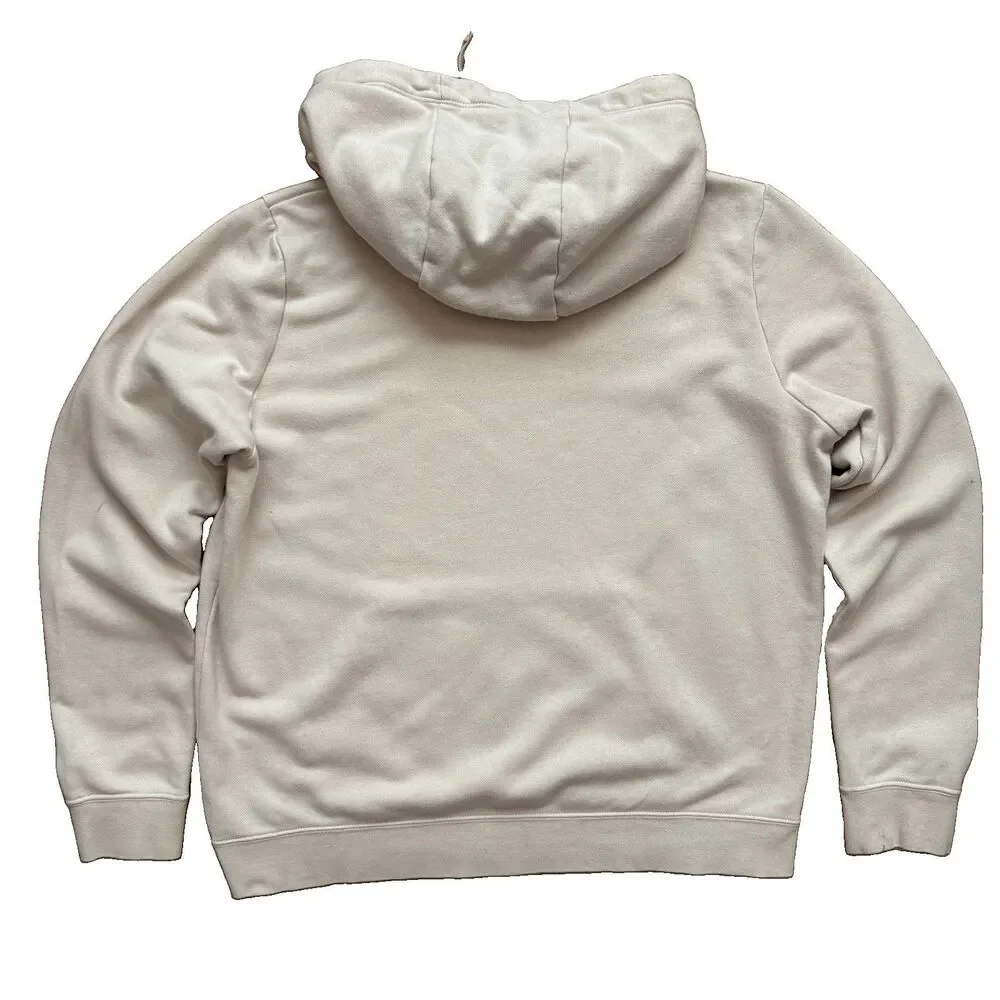 Nike Hoodie Womens Medium Beige Sportswear Club Fleece Pullover Sweatshirt Train